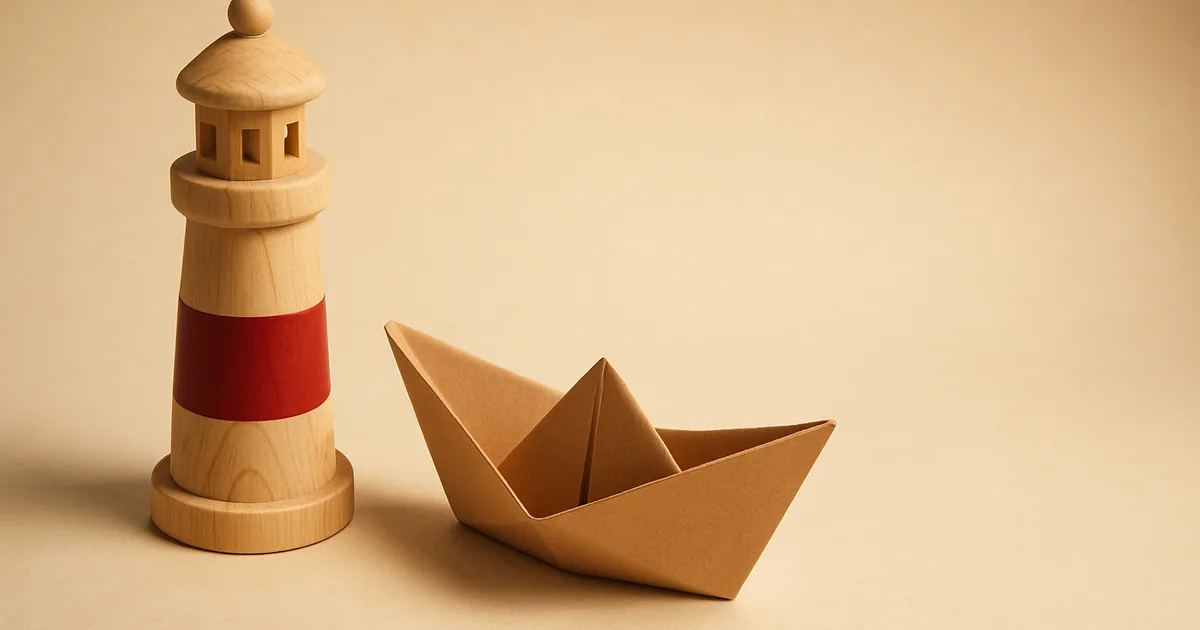 A lighthouse guiding a paper boat — a guide to data privacy in ecommerce.