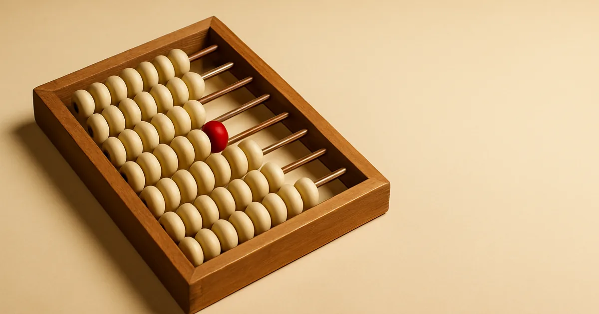An abacus with one red bead — AI's rapid growth is testing privacy norms.