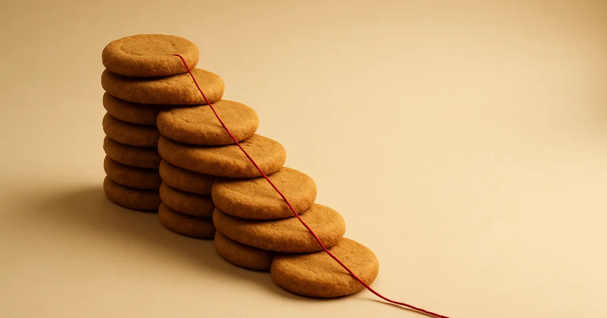 A staircase of cookies with a red thread — implementing CCPA cookie consent step by step.