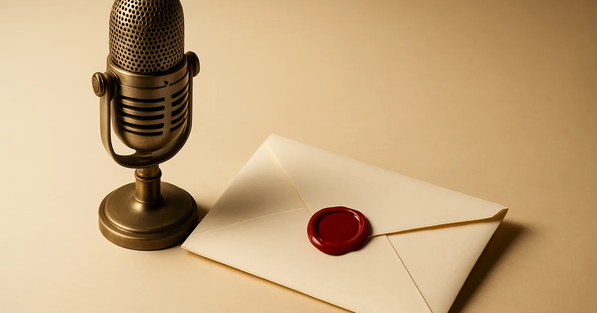 A vintage microphone beside a wax-sealed document — CIPA's wiretap rules versus the CCPA's privacy law.