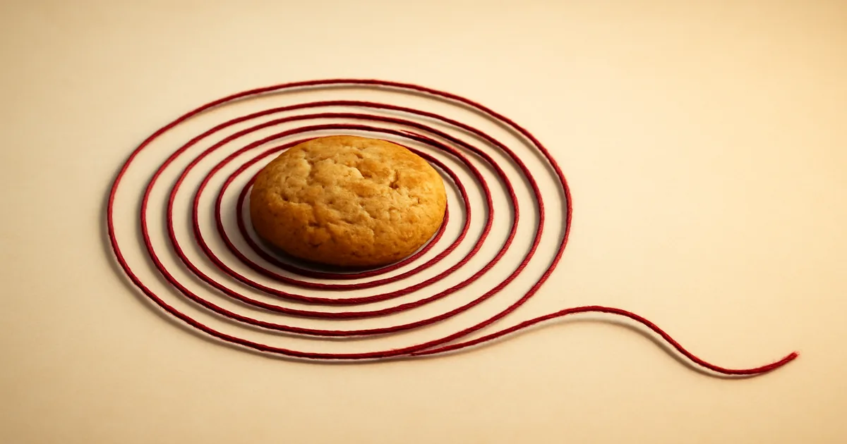 A cookie at the center of a red spiral — a director's guide to the cookie conundrum.