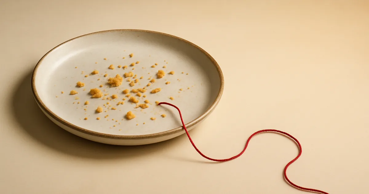 An empty dish with only crumbs left — cookieless tracking alternatives for ecommerce.