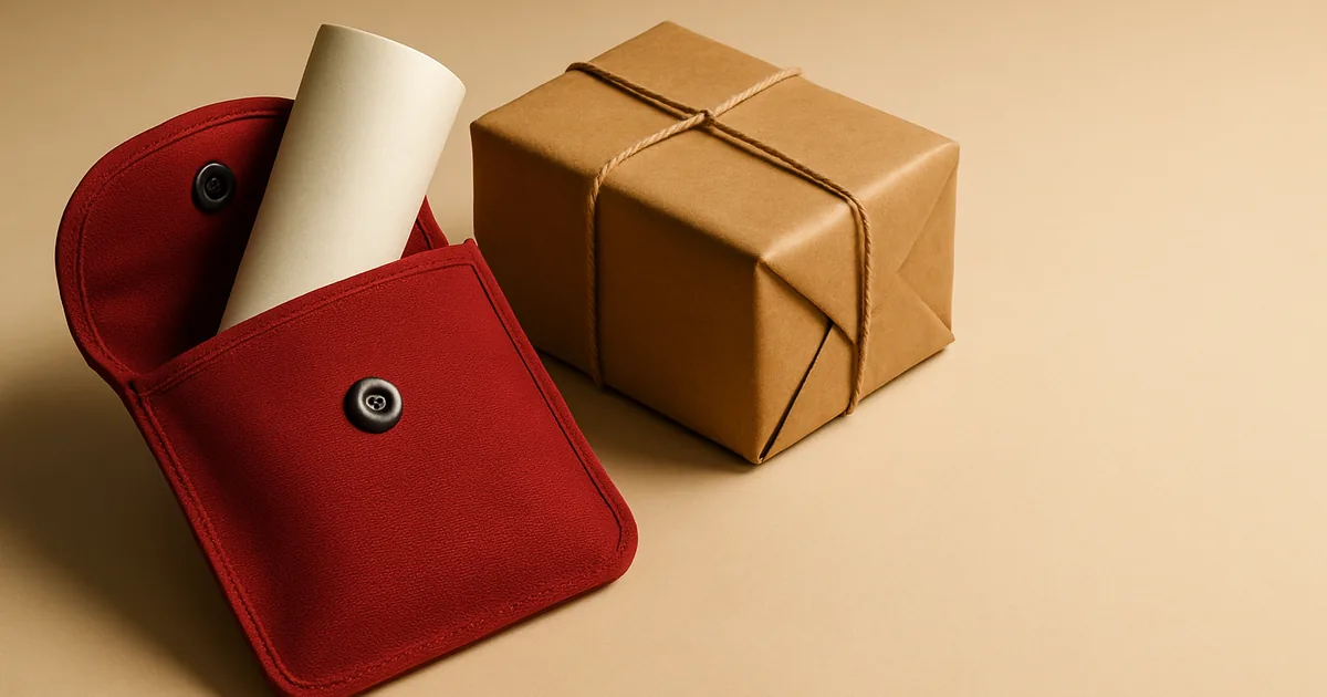 A red response kit beside a parcel — the data breach response checklist.