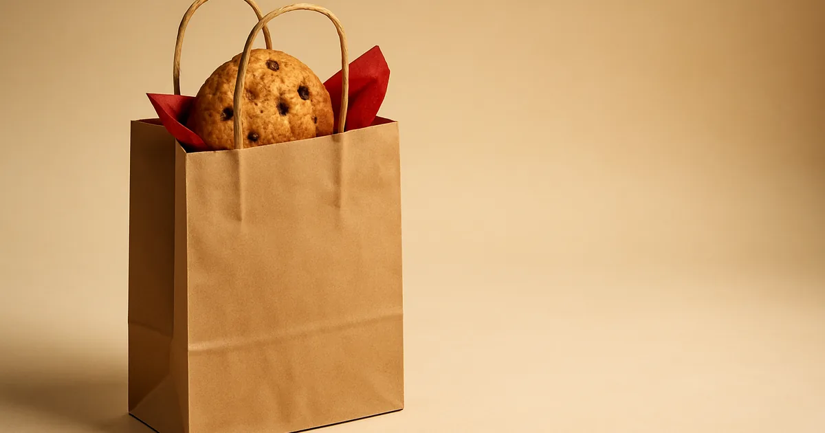 A cookie tucked inside your own shopping bag — a consent-first first-party data strategy.