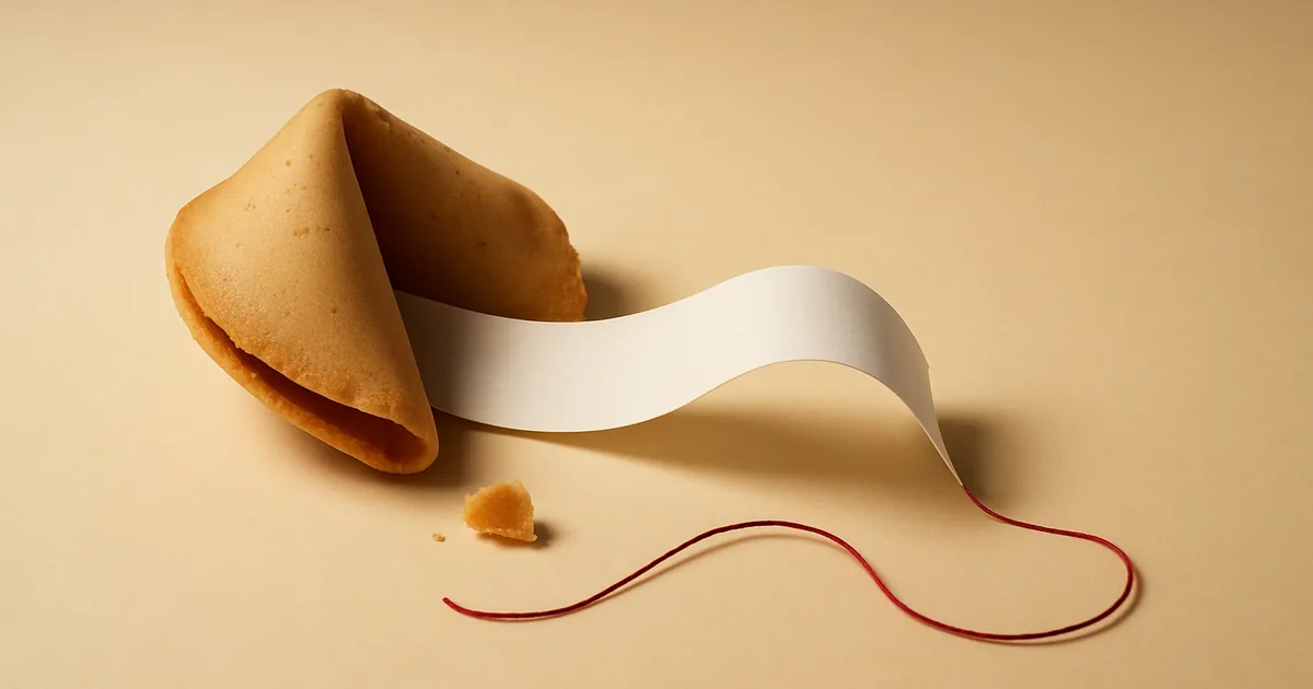 A cracked fortune cookie with a blank slip — debunking the myths of GDPR cookie consent.