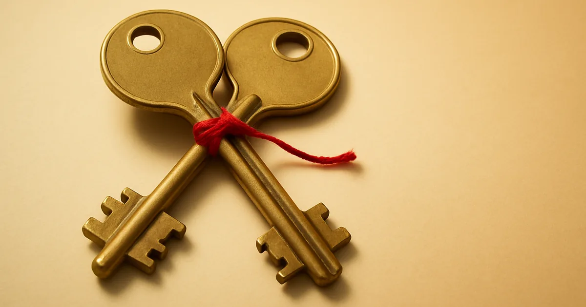 Two crossed keys of different cuts — GDPR versus CCPA.
