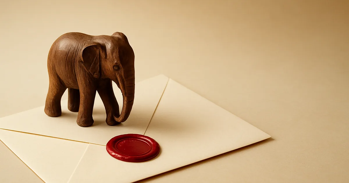 A wooden elephant over a sealed bill — India's data protection law arrives.