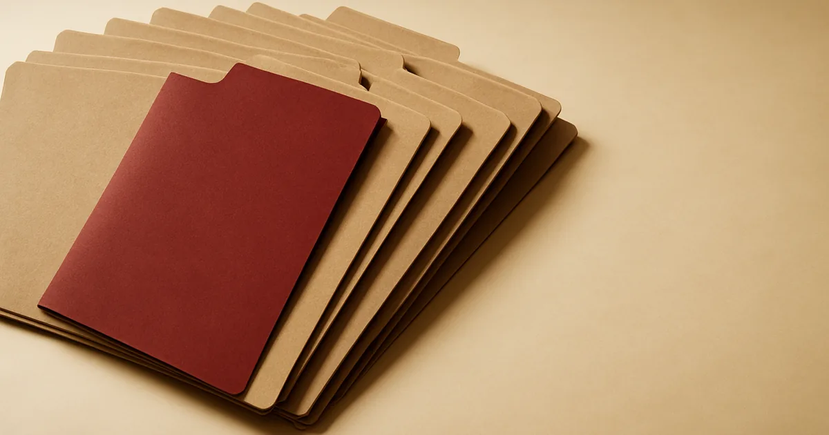 One red folder in the fan — privacy lessons from Google's Topics API.