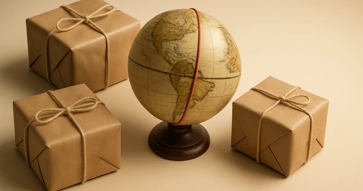 Parcels around a wooden globe — the global landscape of privacy laws.