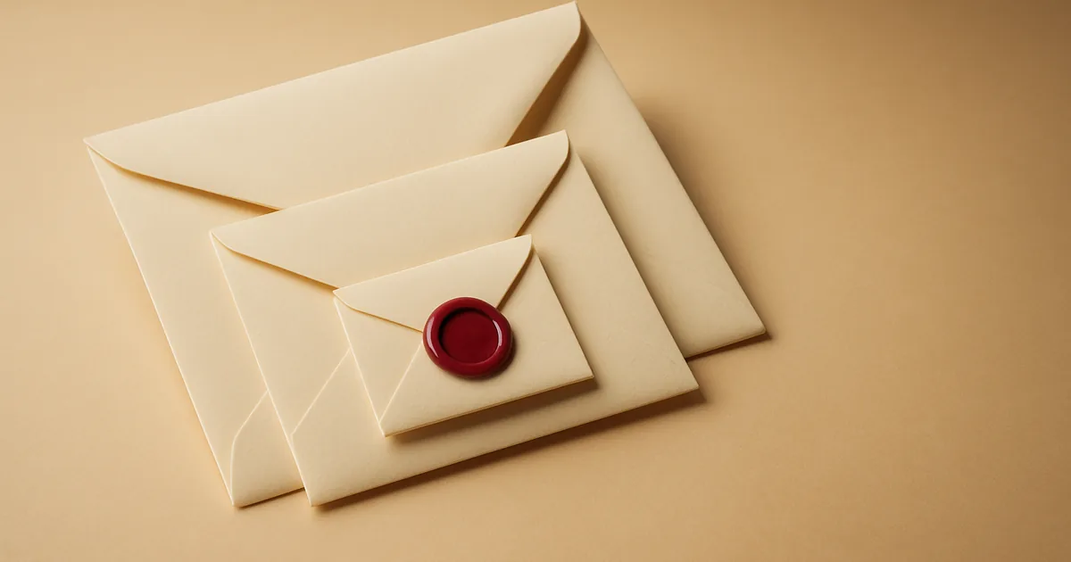 Envelopes nested inside envelopes — PII, sensitive data, and sensitive PII.