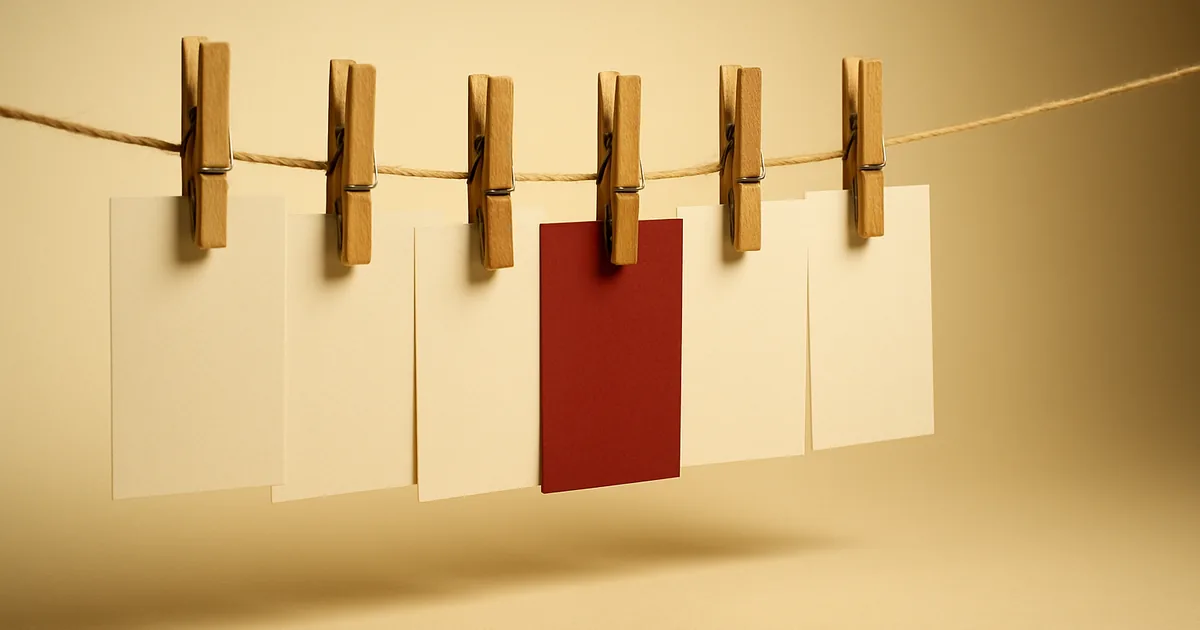 Cards pinned along a line — the privacy compliance checklist.