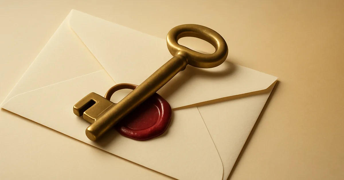 A sealed policy under a brass key — privacy policy essentials.