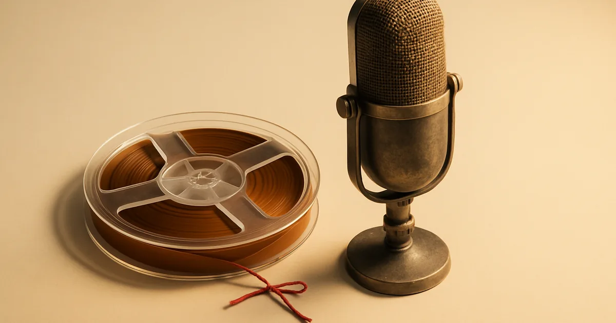 A tape reel beside a microphone — session replay tools under CIPA.
