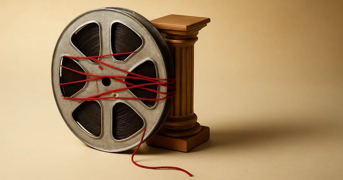 A film reel against a column — the Sixth and D.C. Circuit VPPA standard.