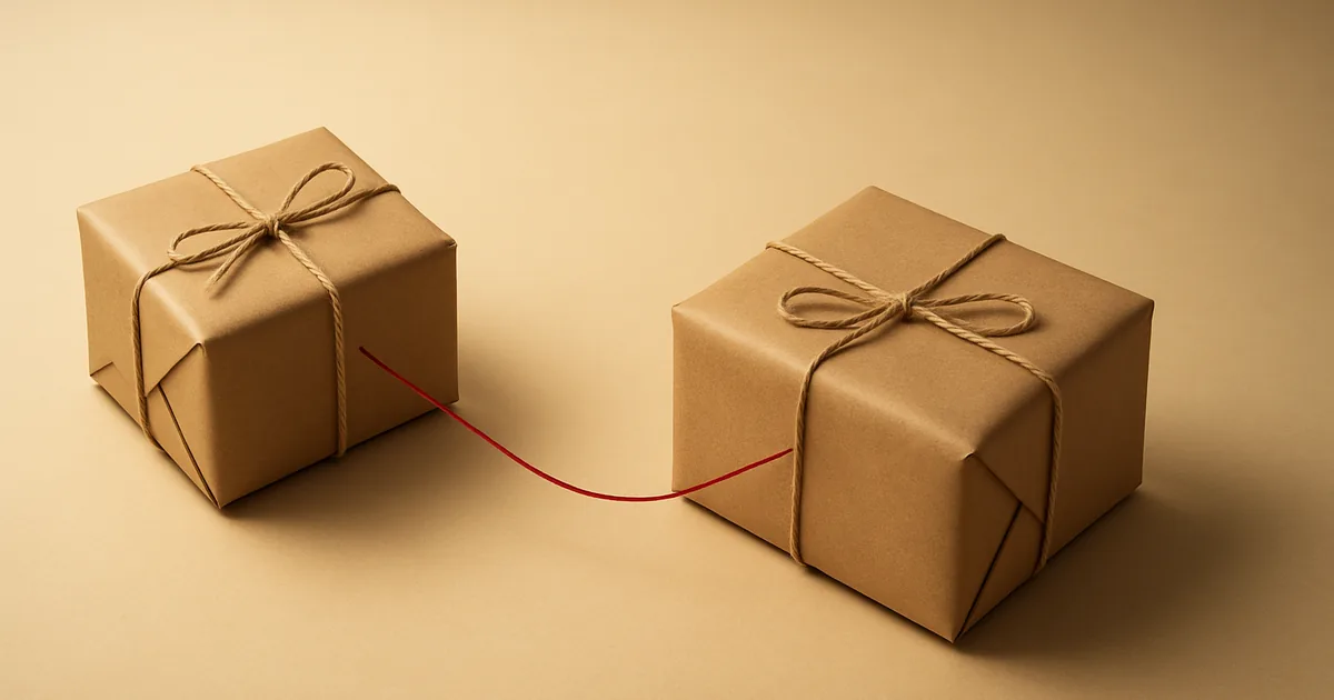 Two parcels joined by a red thread — SCCs and your vendors.