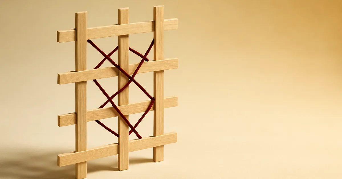 A red thread woven through a trellis — the TCF 2.3 framework for ecommerce.