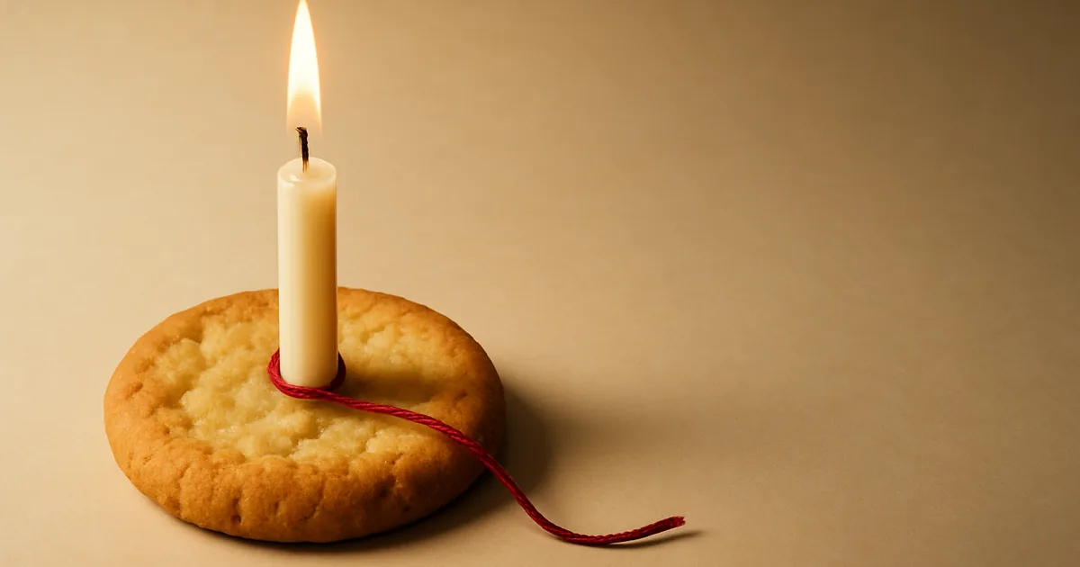A cookie with a birthday candle — five years of GDPR.