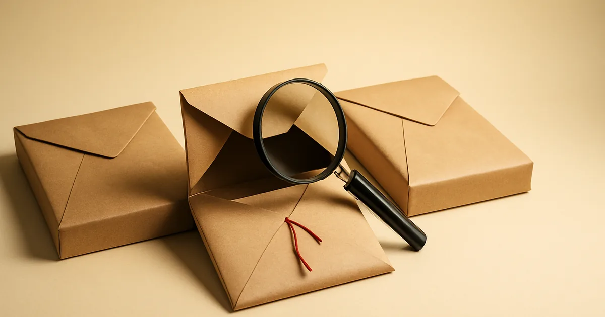 One parcel opened for inspection — auditing third-party vendor risk.