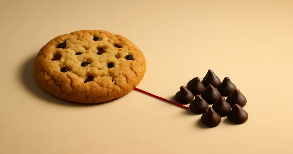 A cookie with its chips removed — de-identification under GDPR.