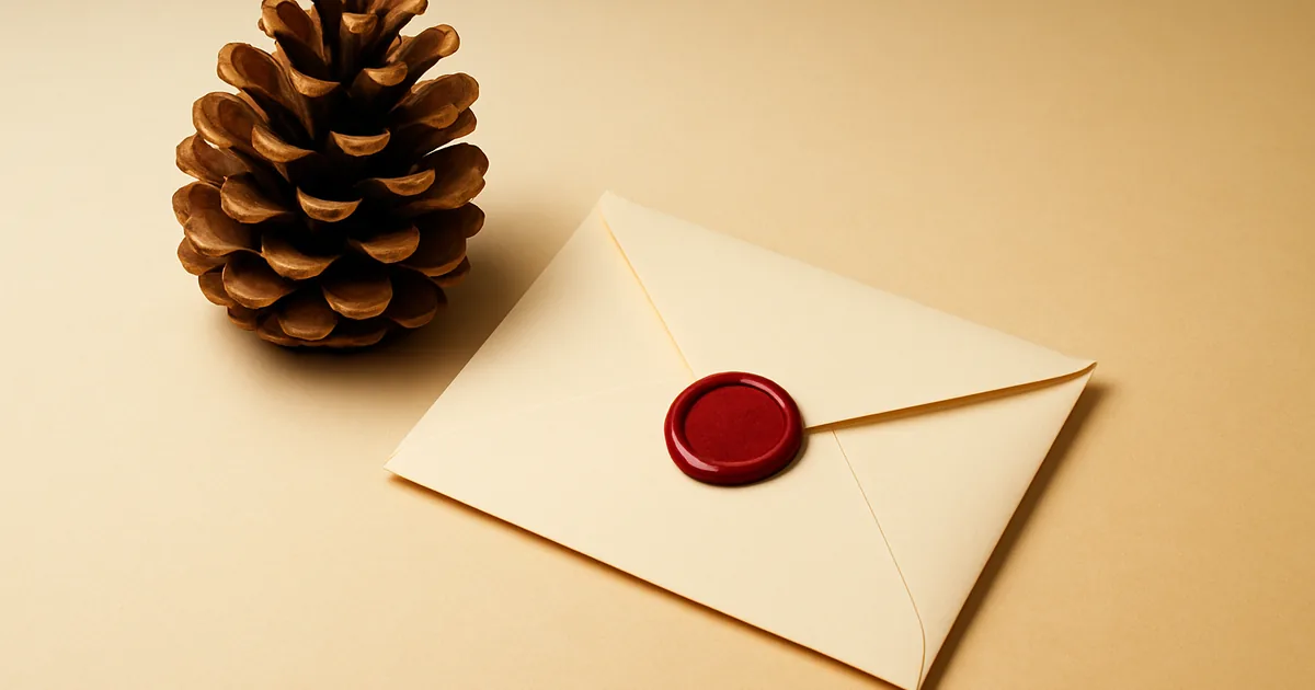 A pinecone beside a sealed document — Oregon's consumer privacy act.