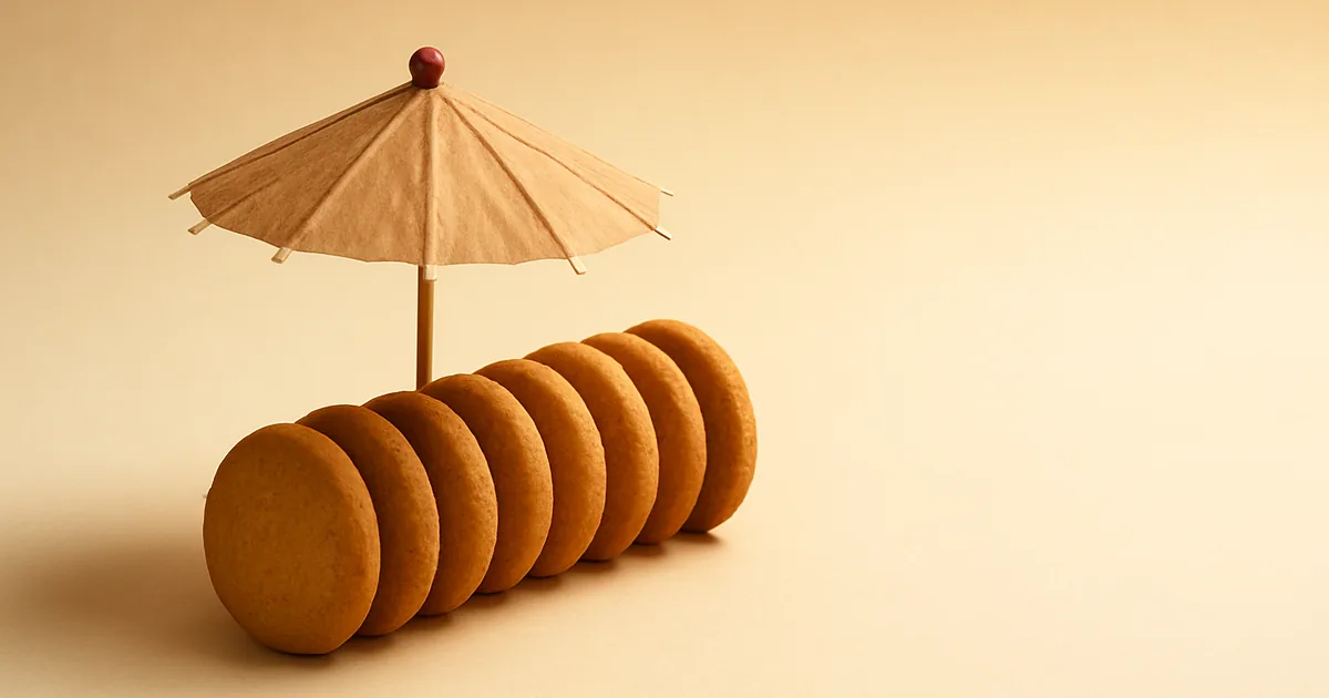 One umbrella covering a row of cookies — universal opt-out signals like GPC.