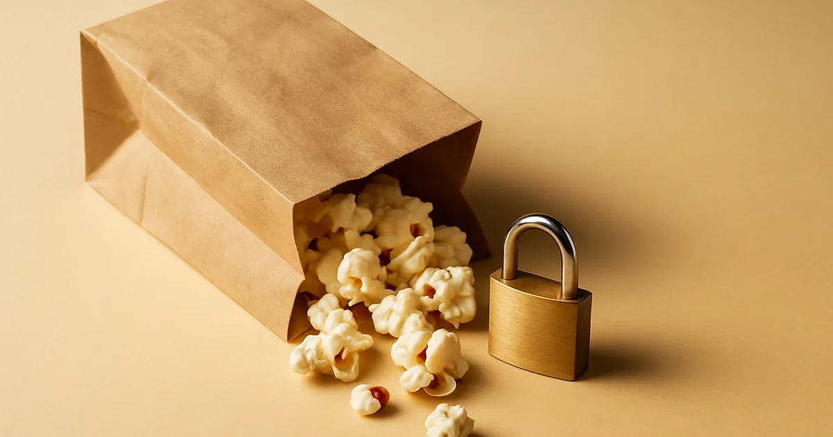 A popcorn bag with a padlock — defensible consent under the Video Privacy Protection Act.