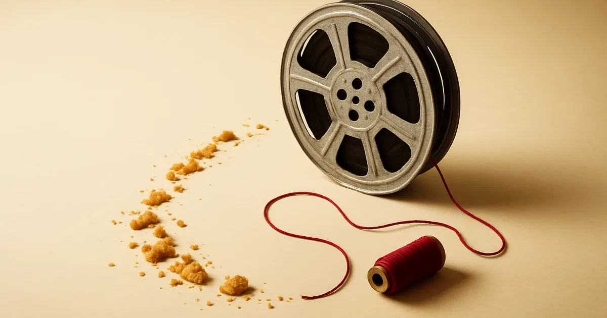 A crumb trail ending at a film reel — website tracking and VPPA liability.