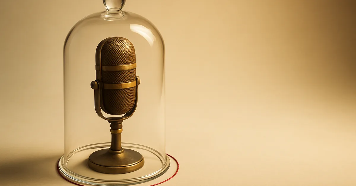 A microphone under a glass cloche — what the California Invasion of Privacy Act covers.