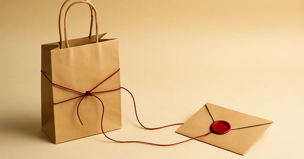 A bag lassoed by a thread from a distant law — when GDPR reaches US stores.